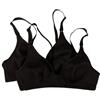 LOVABLE Reggiseno Donna Cotton Line Senza Ferretto Cotone Elasticizzato Confezione 2 Capi Confort e naturalezza Articolo L1604, 004 Nero/Black, 6