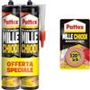 Pattex MILLECHIODI Forte & Rapido, adesivo di montaggio extra forte che sostituisce viti & Millechiodi Tape, nastro biadesivo extra forte per applicazioni permanenti
