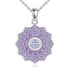 Vadmans Collana Fiore di Loto Regalo Collana con Ciondolo di Loto in Argento Sterling 925 Fiore di Loto Gioielli di Loto per le Donne (06-Giugno)