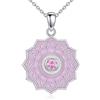 Vadmans Collana Fiore di Loto Regalo Collana con Ciondolo di Loto in Argento Sterling 925 Fiore di Loto Gioielli di Loto per le Donne (10-Ottobre)