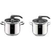 Lagostina Briosa LagoeasyUp Pentola a Pressione in Acciaio Inox 18/10 con Apertura Facile & Irradial Control Lagoeasy'UP Pentola a Pressione 7 L