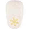 Vaessen Creative Perforatrice a forma di fiocco di neve - 48,75 x 48,75 mm - Perforatrice natalizia - Perforatrice per carta fai da te, carta per scrapbooking o decoupage, bianco oro