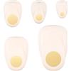 Vaessen Creative Set di fustelle con 5 cerchi in diverse dimensioni, 0,95 cm - 5 cm, 5 pezzi, fino a 250 g/m², per fai da te con carta e scrapbooking, colore: oro bianco