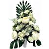 LBA Centro Fiori Artificiali per Cimitero, Preparato per l'introduzione in Barche di Tombe o Nicchie Vari Modelli. (Bianco Crema)