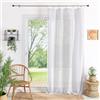 LOJI HomeMaison.com Tenda in Etamina - Tenda tinta unita - Tenda bianca - Tenda 140 x 240