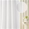 ROOM99 Tenda con occhielli Malia Spirit 200 x 250 cm larghezza x altezza soggiorno Curtain trasparente moderna tenda soggiorno camera da letto pompon bianco 1 pezzo