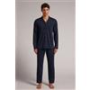 Intimissimi Pigiama Lungo Aperto Davanti In Cotone Superior Blu