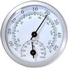 CGEAMDY Mini Termometro per Auto 58 MM, Misuratore Temperatura Analogico Meccanico, Mini Termometro con Adesivi in Pasta Camion, Fuoristrada, Meteorologia, Agricoltura, Industria(Argento)