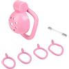 MKGMYGZ Gabbia Pene Chastity Cage Penis Cage Cock Cage Bdsm Sex Toy Uomo Castità Maschile Per Giochi Erotitici Sexy Per Coppie 680 (Silicone Tube,Pink)