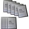 TUKA-i-AKUT 10x A2 Cornice Magnetica per Espositore, Autoadesiva Cornice per Display su Superfici Lisce Solide, Buste per Documenti Poster Cartelli Avvisi, Confezione da 10, Nero TKD8400-A2-10x