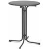 Royal Catering Tavolo da Bar Tavolino da Bar Pieghevole RC-BIS80FG (Ø 80 cm, Grigio, Acciaio verniciato a polvere, 110 cm)