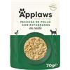 Applaws Alimento per Gatti Umido 100% Naturale Pollo e Asparagi in Brodo per Gatti Adulti - 12 Pochette da 70g