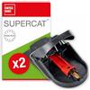 SWISSINNO Trappola per Topi PRO SuperCat - 2 Trappole a scatto con esca al burro di arachidi - Sistema brevettato Easy Catch - Eliminazione immediata - Riutilizzabile Igienica Robusta