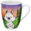 NICI Tazza Lupo Winny & Scoiattolo striato Jojo 310ml in porcellana colorato