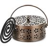 JunD Porta Zampirone Metallo, Porta Zampirone da Esterno per Casa e Giardino, Innovativo Bruciatore Incenso, Porta Bobina di Zanzara, Porta Zampironi per Interno ed Esterno (Nero)