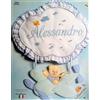 FIOCCO NASCITA AEROPLANO 27X33 CM (AZZURRO)