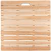 KDDEON Tappetino da Bagno in Legno Naturale Multiuso,Tappetino da Bagno in bambù,Pedana Doccia in Legno,per Cucina e Doccia,Pedana per Doccia Rettangolare Impermeabile Antiscivolo (60x60cm/24x24in)