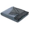 biederlack Plaid con frange Cashmere Colore Blu Grigio Dimensioni 150x200