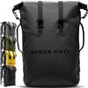 Nordlight Zaino Impermeabile Dry Bag 35l - (Nero) Roll Top con Cinghia di Trasporto Imbottita, per Bici, Messenger, Trekking, Pesca
