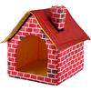 Sweeaau Cuccia pieghevole per cani, lavabile, cuccia per cuccioli e animali domestici, accogliente per cani, tappetino a igloo, 40 x 38 x 43 cm, per uso interno ed esterno, cucce e gabbie per cani di