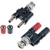 Oiyagai 2 Pz BNC Maschio a Doppia Banana Femmina Presa Binding Post RF Coax Splitter Adattatore Connettore