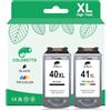 COLORETTO 40 XL 41 XL Cartucce d'inchiostro per Canon PG-40XL CL-41XL Compatibile con MX310 MX300 MP460 MP450 MP220 MP210 MP190 MP180 MP170 MP160 MP150 MP140 iP6220D iP2600 iP1800 iP1700 iP1600 iP1300