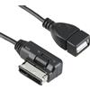 Pennle AMI MDI USB Adattatore Audio Adattatore, Cavo Adattatore USB Compatibile con Au-di A3, A4, S4, A5, S5, S6, A8, S8, A8-L, Q3, Q5, Q7, TT, R8, V-W Je-tta, Golf Mk6, Pa-ssat, Wa-gon, Sko-da, 30cm