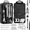 Sipobuy Set Di Cacciaviti Di Precisione 115 In 1 Per Lavori Manuali E Riparazioni Fai Da Te - Mini Kit Di Attrezzi Magnetici Per IPhone, PC, Orologi, Occhiali E Altri Dispositivi Elettronici (Nero)