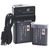 DSTE NB-12L Li-ion Batteria (2-Pacco) e Caricabatterie USB compatibile per Canon LEGRIA mini X PowerShot N100 PowerShot G1 X Mark II