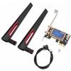 Generic Scheda Adattatore di Rete Wireless per PC, Scheda WiFi PCI Express X1 7260AC Stabile Ad Alta velocità da 1200 Mbps Ad Ampio Raggio con Doppia Antenna da 10 DBi per Computer
