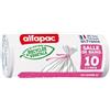 alfapac - 25 sacchetti da 10 l a legame tradizionale - Made in France - Borse per la spazzatura per il bagno - Vegetal Origin - Borse bianche di dimensioni 35 x 40 cm