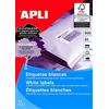 Apli 1782 Confezione 500 Fogli Etichette Multiuso, 70 x 35, Bianco
