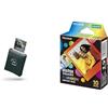 instax Fujifilm instax SQUARE Link Midnight Green & Instax Rainbow Border Film, Bordo Arcobaleno, Square 10 Shot