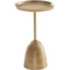 FineBuy Tavolino da caffè Alluminio 33x33x53 cm Metallo Oro | Tavolo da Salotto Rotondo Moderno | Divano Tavolo Alto