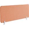 Beliani Pannello Divisorio Fonoassorbente per scrivania in PET Rosso Chiaro 160 x 40 cm