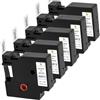 YUANQIMM 5x Yuanqimm A45013 Nastro Compatibile con Dymo D1 45013 12mm x 7m Etichette Nero su Bianco S0720530 per Etichettatrice Labelmanager 160 210D 360D Executive 640 CB 420p Labelpoint 150 Labelwriter 450