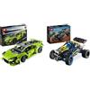 LEGO Technic Lamborghini Huracán Tecnica, Modellino di Auto da Costruire & Technic Buggy da Corsa, Macchina Giocattolo