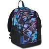Mitama Zaino Triplo Scomparto Mitama Purple Bloom con Tasca porta PC, Nero e Viola, Scuola Elementare e Tempo Libero, Bambina Ragazza
