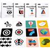 beiens Flash Cards Giochi Neonato, Alto Contrasto Scheda Flash per Bambini, 80 PC Nero Bianco Colorato Scheda Attività di Apprendimento Visivo Età 0 3 6 12 36 Mesi,Neonati Giocattoli Regalo