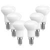 Akynite Lampadina LED E14 R50 5W 500 Lumen, Luce 120°, Bianco Calda 2700K, Equivalente a Incandescenza E14 40W, R50 E14 Piccola LED per Lampadario da Cucina, non-dimmerabile, set di 6