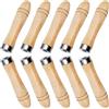 JLNGTHONG 10 Pezzi Manico per Lima in Legno di Sicurezza - Utensile da Taglio di Ricambio - 11 cm di Lunghezza (Foro di 6 mm)