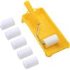 FTXanty Rulli per Verniciare Set Mini Rullo per Pittura in Schiuma Piccolo Rullo di Schiuma 6 * 5cm Copertura del Rullo di Vernice + Telaio del Rullo di Vernice + Piccolo Vassoio di Vernice