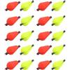 Create idea 20pcs Float Schiuma Fly Fishing Float Strike Indicatore Goccia D'acqua Bobber Indicatori Accessorio Fluorescente Giallo e Arancione Rosso