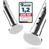 MEISENBERG Aste a Pressione per Tende 160-210, Argento, Ø 25 mm, Asta per Tenda Doccia Estensibile per Tendaggi, Bagni e Balcone