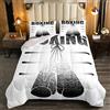 Loussiesd Boxe Sport Piumone Boxe Guantoni Sport Piumino Set per Ragazzi Ragazze Bambini Giochi Competitivi Nero Bianco Piumone/Trapunta Set 135x200cm
