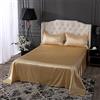 hokkk Set lenzuola piatte in raso di seta multi-formato singolo copriletto matrimoniale copriletto lenzuola in lino matrimoniale completo matrimoniale 170x230 cm 12