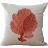 ZQMHCY Federe Cuscini Corallo Rosso Copricuscini Divano Cotone e Lino Copri Cuscini per Divano Forte Traspirabilità Cuscini per Divano con Cerniera Nascosta Cuscini Letto 60x60cm/1 Pieces