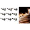 YASTA Set da 9 Mini Faretto Incasso Faretti LED 1W 24V Luce Calda 15MM Segnapasso Interno Esterno