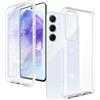 XCYYOO Cover per Samsung Galaxy A55 5G Custodia 360 Gradi Transparent Silicone Samsung Galaxy A55 5G Case Protezione Schermo Integrata Cover Protettiva Rugged Doppia faccia Bumper Case Antiurto Cover