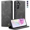 KZB Cover per Samsung Galaxy A35 5G Custodia in Pelle Premium Libro Portafoglio Flip Wallet Magnetica Porta Carte Supporto Protezione Case per Samsung Galaxy A35 - Grigio